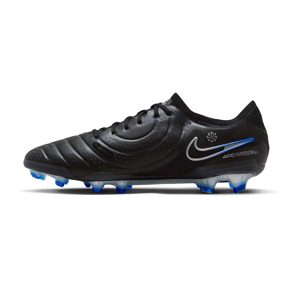 Nike Tiempo Legend 10 Elite FG Soccer Cleat - Black/Chrome-Hyper Blue- Regular (D) 2 Nike Tiempo Legend 10 Elite FG Soccer Cleat - Black/Chrome-Hyper Blue- Regular (D) - Image 2