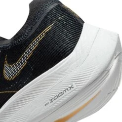 Nike Women's ZoomX Vaporfly Next % 2 Racing Shoe - Black/White/Metallic Gold Coin - Regular (B) -Sports Shoes CU4123 001 PHSYD002 1500