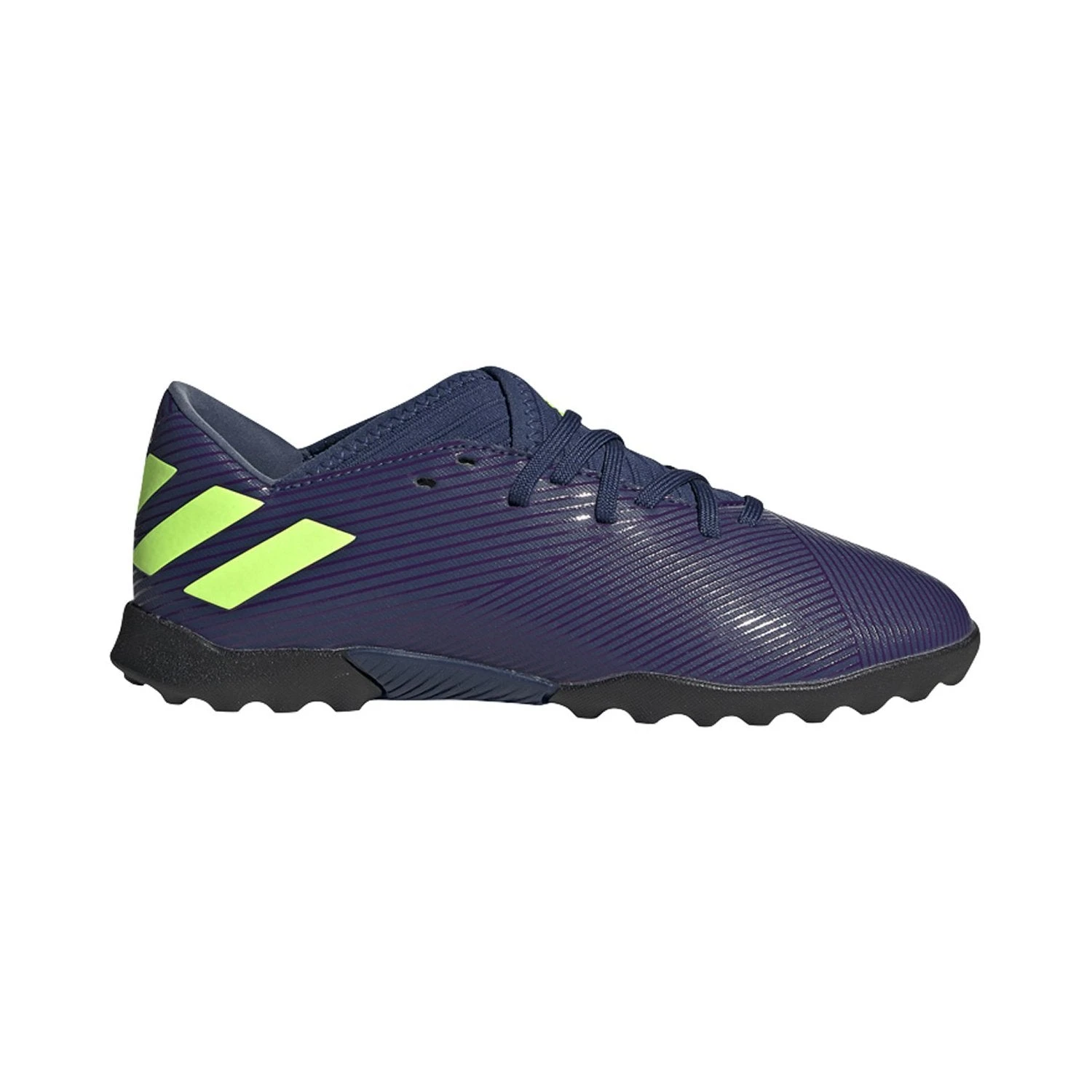 ADIDAS JR Nemeziz Messi Tango 19.3 TF Soccer Shoe - Tech Indigo/Signal Green/Glory Purple 1 ADIDAS JR Nemeziz Messi Tango 19.3 TF Soccer Shoe - Tech Indigo/Signal Green/Glory Purple