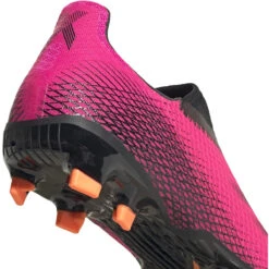 ADIDAS JR X Ghosted .3 Laceless FG Soccer Shoe - Shock Pink/Core Black/Screaming Orange -Sports Shoes FY7281 04
