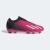ADIDAS Youth JR X Speedportal .3 LL FG Soccer Shoe - Team Shock Pink/Zero Met - Regular (D)