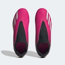 ADIDAS Youth JR X Speedportal .3 LL FG Soccer Shoe - Team Shock Pink/Zero Met - Regular (D) -Sports Shoes GZ5061 top