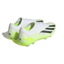 Unisex Adidas X CRAZYFAST.1 FG Soccer Shoe - Cloud White/ Core Black/ Lucid Lemon - Regular (D) -Sports Shoes HQ4516 6 FOOTWEAR Photography BackLateralTopView white 1024x1024 d1dc7eab e531 4b4e b570 7b57adc0b099