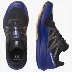 Salomon Men's Pulsar Trail Shoe - Black/Clematis Blue/Blazing Orange- Regular (D) -Sports Shoes L41603200 4f8be5c5cebfe5ac4bc995d14af1aba8