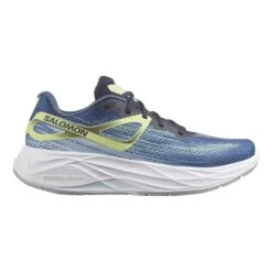 Salomon Men's Aero Glide Running Shoe- Blue Ashes/Dark Sapphire/Sunny Lime- Regular (D)