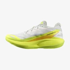 Salomon Men's Phantasm 2 Running Shoe - White/Safety Yellow/Metal - Regular (D) -Sports Shoes L47383000 b7335ab070b16f871b53643e4981b3bc