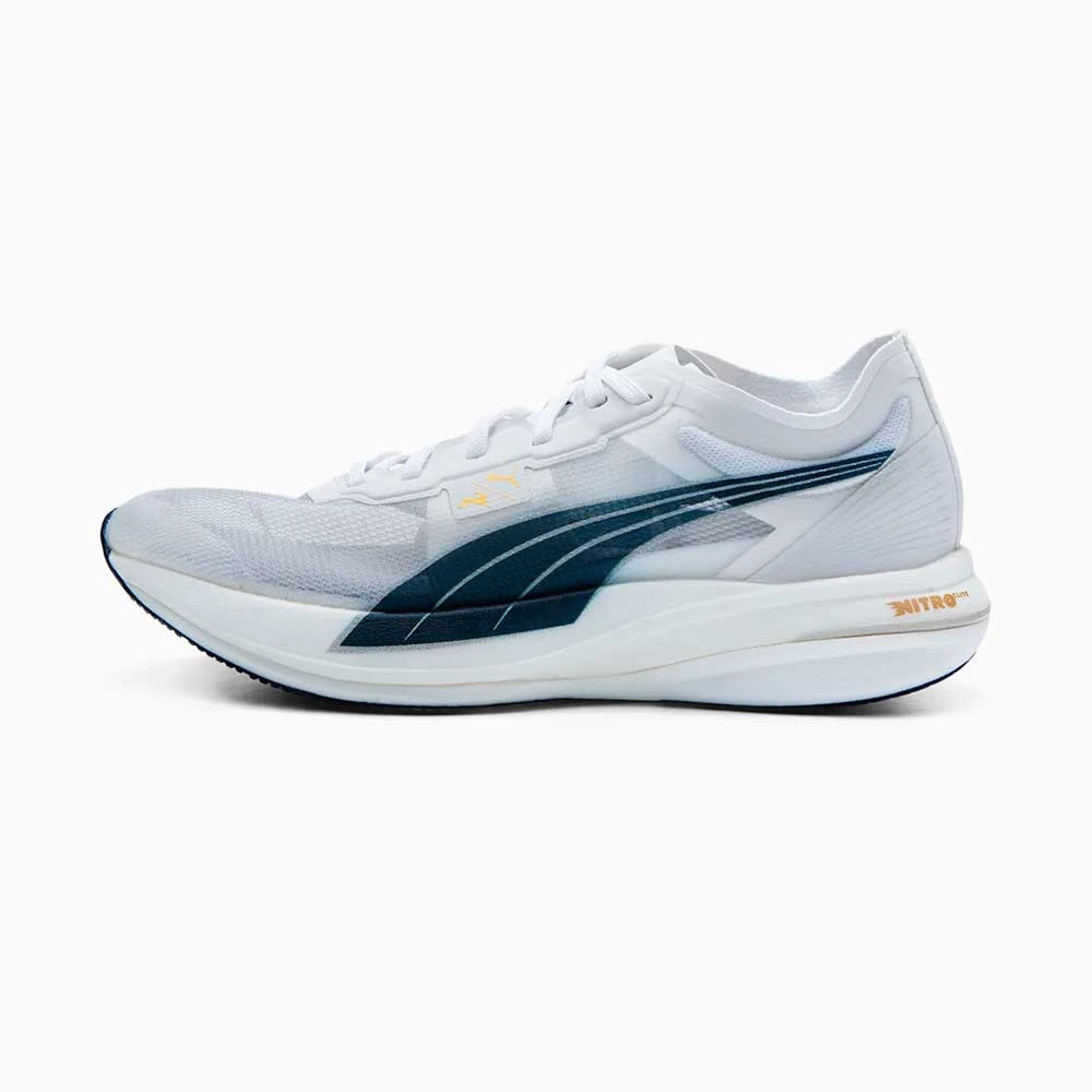 Women's Deviate Nitro Elite Racer X TRACKSMITH - Puma White-Peacoat-Puma Team Gold- Regular (B) 1 Women's Deviate Nitro Elite Racer X TRACKSMITH - Puma White-Peacoat-Puma Team Gold- Regular (B)