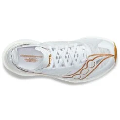 Saucony Women's Endorphin Elite Running Shoe- White/Gold- Regular (B) 8 Saucony Women's Endorphin Elite Running Shoe- White/Gold- Regular (B) -Sports Shoes S10768 13 3