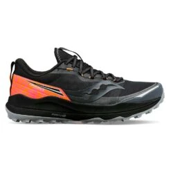 Saucony Women's Xodus Ultra 2 Trail Running Shoe - Black/ViZiOrange - Regular (B)