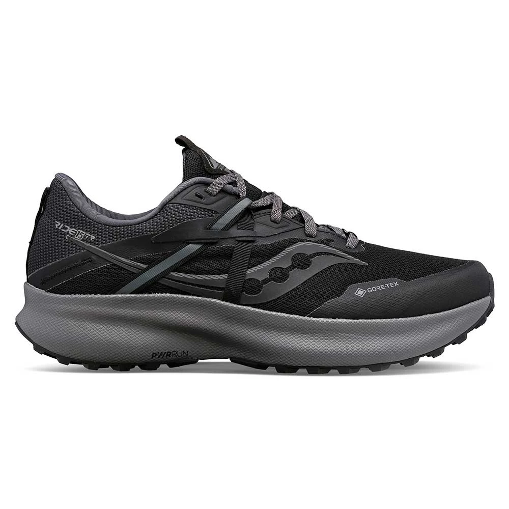 Saucony Men's Ride 15 Tr Gtx Trail Shoe - Black/Charcoal 1 Saucony Men's Ride 15 Tr Gtx Trail Shoe - Black/Charcoal