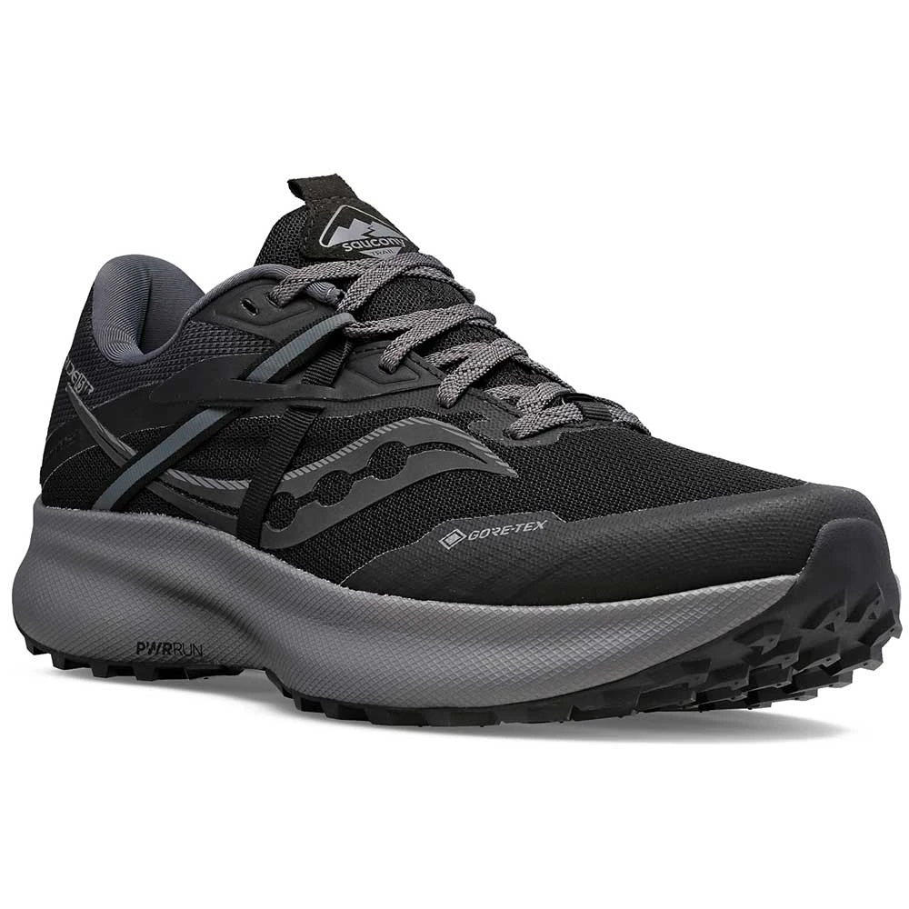 Saucony Men's Ride 15 Tr Gtx Trail Shoe - Black/Charcoal 2 Saucony Men's Ride 15 Tr Gtx Trail Shoe - Black/Charcoal - Image 2