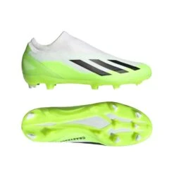 ADIDAS Unisex X Crazyfast .3 Laceless FG Soccer Cleat - Cloud White / Core Black / Lucid Lemon- Regular (D) 17 ADIDAS Unisex X Crazyfast .3 Laceless FG Soccer Cleat - Cloud White / Core Black / Lucid Lemon- Regular (D) -Sports Shoes X CRAZYFAST.3 LL FG White HQ4515 22 model
