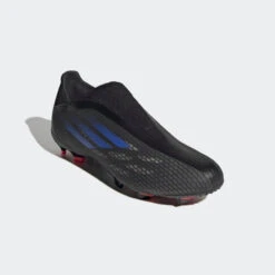 ADIDAS Unisex X Speedflow .3 Laceless FG Soccer Shoe - Black/Sonic Ink/Solar Yellow -Sports Shoes X Speedflow.3 Laceless Firm Ground Cleats Black FY3273 04 standard