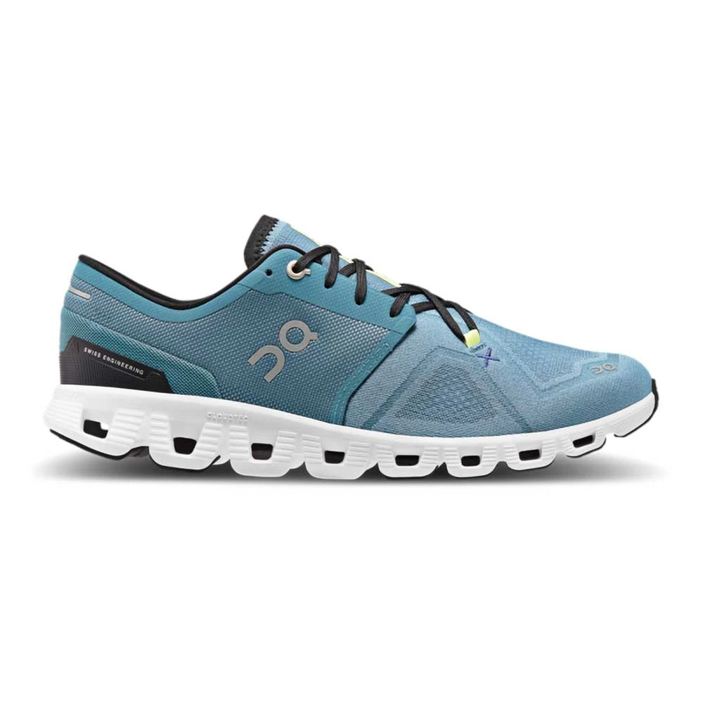 On Running Men's Cloud X 3 Running Shoe- Pewter/White- Regular (D) 1 On Running Men's Cloud X 3 Running Shoe- Pewter/White- Regular (D)